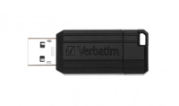 Memoria usb verbatim flash 2.0 pinstripe 64gb - negro