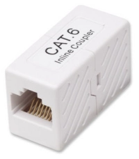 504751 cople rj45-rj45 cat6 - modular, color blanco, para uso con cable de par trenzado sin blindar (utp) cat6