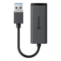 Adaptador steren usb 3.0 a gigabit ethernet rj45 color negro Adaptador steren usb 3.0 a gigabit ethernet rj45 color negro