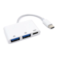 Convertidor usb v3.0 tipo c a usb tipo c - 2 u brobotix 6000311, blanco