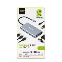 Docking station usb c - 7 en 1, hdmi/rj45 rj45 10/100 a/usb c/vga. brobotix 60001202