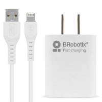 Combo carga rápida: cargador usb v3.0 + cable lightning. blanco (6001349) - brobotix Combo carga rápida: cargador usb v3.0 + cable lightning. blanco (6001349) - brobotix