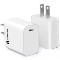 Cargador carga rápida - usb v3.0 20w, 1 puerto tipo c, blanco, brobotix, 6006610