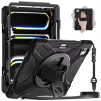 Funda protector c/correa - uso rudo, giro 360º, p/ipad ipad pro 11.0  m4 2024, c/mica, brobotix, 6007266