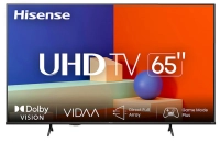Televisor hisense 65a65kv - 65 pulgadas, led 4k uhd, 3840 x 2160 pixeles, smart vidaa