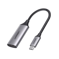 Adaptador video ugreen hdmi tipo-a a usb tipo-c, aluminio, negro