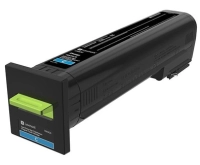 Toner lexmark 72k4xc0 cian, extra alto rendimiento 22000, para cs820de, cx860de, cx825de