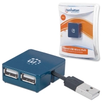 Concentrador hub manhattan usb v2.0 4 ptos micro 160605 Concentrador hub manhattan usb v2.0 4 ptos micro 160605