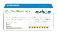 Switch gb  8 ptos manhattan ethernet blanco 560702 Switch gb  8 ptos manhattan ethernet blanco 560702