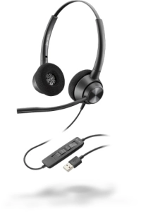 Diadema hp poly 767g0aa encorepro 320/auriculares estero usb-a para call center  color negro