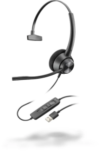 Diadema hp poly 767g1aa encorepro 310/auriculares usb-a monoaurales para call center  color negro