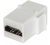 771351 cople hdmi - tipo keystone, hdmi hembra a hdmi hembra, blanco, compatible con páneles de parcheo, tapas y cajas de pared