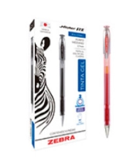 Bolígrafo zebra j roller rx punto mediano 0.7mm tinta gel color rojo c/12 pzas