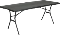 Mesa plegable lifetime 183.8 cm x 69.9 cm negra 80593