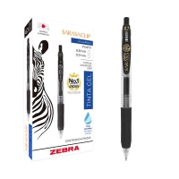 Boligrafo zebra sarasa clip rollerball retractil punto fino 0.5 tinta gel color negro caja c/6