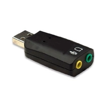 Convertidor usb v2.0 a audio 3.5mm/auxiliar - 5.1 canales, negro, 856601 brobotix