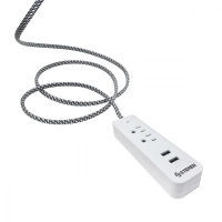 Multicontacto de 2 salidas steren horizontales y doble cargador usb