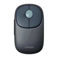 Mouse optico ugreen, fun+, 5 botones, 4000 dpi, rf inalambricobluetooth, 10 m, azul