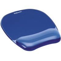 Mouse pad fellowes con reposamuñecas de gel crystal color azul