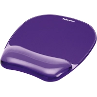 Mouse pad fellowes con reposamuñecas de gel crystal color violeta