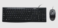 Kit de teclado y mouse logitech mk200 - estándar, negro, 1000 dpi