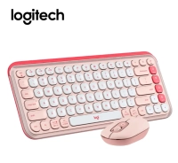Teclado/mouse logitech pop icon inalambrico bluetooth easy-switch rosa