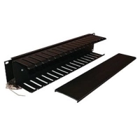 Organizador horizontal 2ur con tapa belden 9512-1902n - negro, 48.3 cm (19