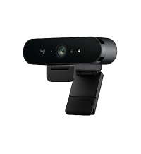 Webcam logitech brio 4k ultra hd 13mp 30 fps zoom 5x enfoque automatico usb-c