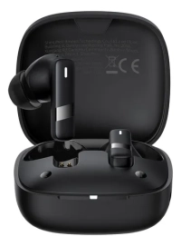 Audifonos inalambricos bluetooth 5.3 baseus, bowie e20, 33 horas con el estuche de carga, hasta 6 horas de uso continuo, resistente al agua ipx5, compatible con android, ios, windows, color negro