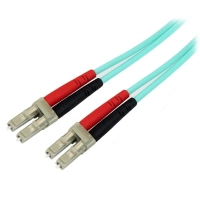 Startech.com cable de 2m de fibra óptica multimodo om3 lc a lc upc - full duplex 50125 - 100g - lommfvcsel - pérdida baja <0.3db - lszh - cable for dispositivo de red, conmutador, hub, router - 10gbits - cable de conexión - lszh - 50125 µm - aqua