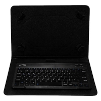 Funda con teclado magnético  micover acteck - teclado bluetooth compatible con android/ windows/ ios, 7 pulgadas, batería recargable, 78 teclas, uso: 8 hrs