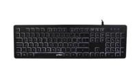 Teclado alámbrico iluminado acteck ts425 - usb, español, negro
