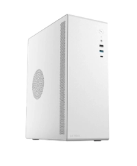 Gabinete acteck ac-935159 - micro-tower, pc, metal, plástico, itx, micro atx, blanco