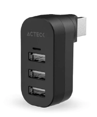 Hub usb 2.0 port x4r dh421 acteck advanced series hub portatil 3 en 1