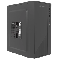 Gabinete acteck kioto gc220f / mini torre / micro atx, mini itx / fuente 500w / full metalico + frente solido / negro / ac-939539