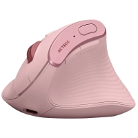 Mouse acteck virtuos fitt pro mi770 / vertical / ergonomico / inalambrico / dual - usb - bluetooth / recargable / optico / 2400 dpi ajustable / 8 botones + scroll / rosa / ac-939638