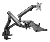 Soporte 2 en 1 enforce motion sm636 acteck elite series soporte para monitor y laptop 2 en 1 para  escritorio