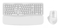 Kit teclado y mouse acteck creator ultra confort mk650 / inalambrico / membrana / ergonomico  / reposabrazos / blanco / ac-939874