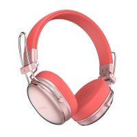 Audífonos inalámbricos bluetooth luxe chic hp710 acteck elite series duración de batería hasta 30h - color salmon. ac-940894