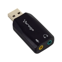 Adaptador de audio vorago adp-201 - negro