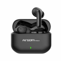 Audifonos argomtech inalámbricos skeipods e85 control táctil resistente al agua carga rápida bluetooth 5.3 color negro