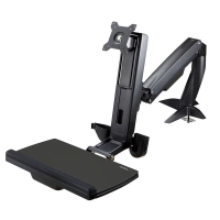 Soporte de escritorio de pie y sentado - brazo ajustable de montaje en escritorio de pie o sentado para un monitor vesa de hasta 34 - conversor ergonomico articulado - startech.com mod. armstscp1