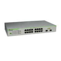 Switch allied telesis gigabit websmart de 16 puertos 101001000 mbps (2 x combo) + 2 puertos gigabit sfp (combo) at-gs950-16-10.