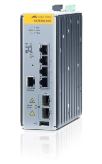 Switch allied telesis industrial administrable capa 2 de 4 puertos 10/100/1000 mbps + 2 puertos sfp. at-ie200-6gt-80.