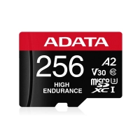 Memoria adata micro sdxc/sdhc 256gb uhs-i videovigilancia 24/7 100mb/85mb 4k clase 10 u3 v30 a2  c/adaptador (ausdx256gui3v30sha2-ra1)