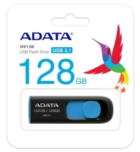 Memoria usb adata uv128 - negro, 128 gb, usb 3.2 (retrocompatible con 3.0 y 2.0), 100 mb/s, 40 mb/s