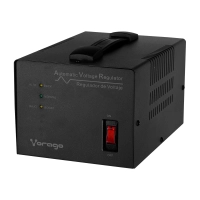 Regulador vorago avr-400 3 - 000va 1, 800w  4 contactos electrodomésticos y oficina