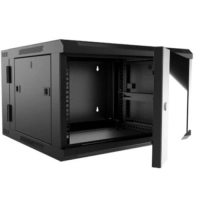 Gabinete de pared nexxt solutions npc-p9u66b abatible ensamblado 9u 600x550mm 2 ranuras ventilador negro