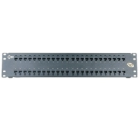Patch panel 48 puertos cat6 - 2u precargado 48 belden ax103255, acero, negro