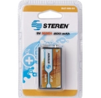 Pila steren recargable nimh 9v cuadrada 200mah